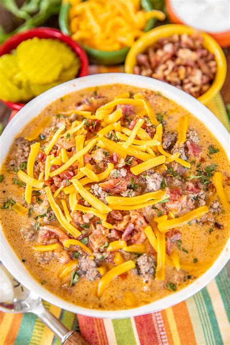 Keto Crock Pot Bacon Cheeseburger Soup Plain Chicken