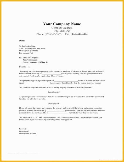 Pre Foreclosure Letter Template