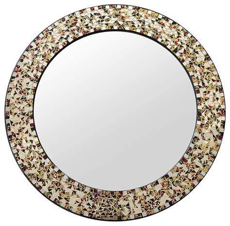 24 Traditional Decorative Mosaic Wall Mirrorgemstone Rainbow By