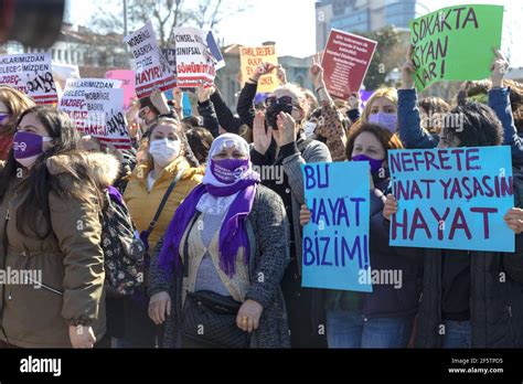 Women Gathered In Kadikoy To Protest Against The Turkish Governments