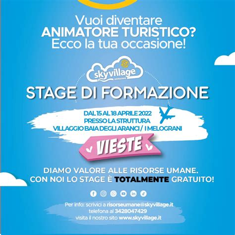 Stage Diventa Animatore Skyvillage Animazione Turistica