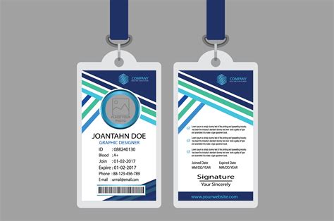 Abstract Office Id Card Design Templates Graphic By Designservicesworld