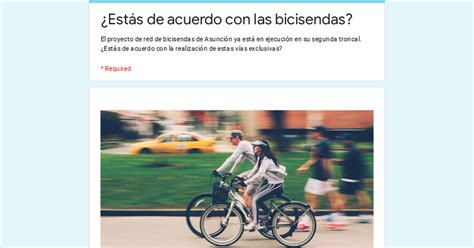 Estás de acuerdo con las bicisendas