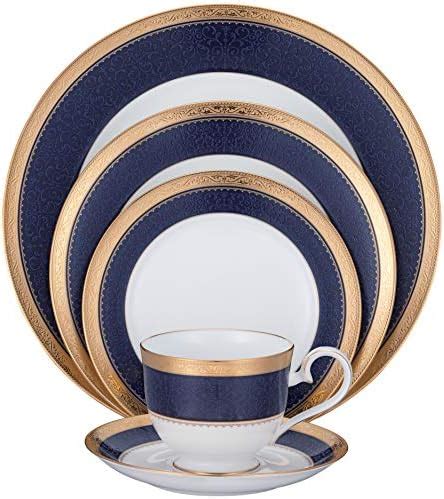 Amazon Noritake Odessa Cobalt Gold 5 Piece Place Dinnerware