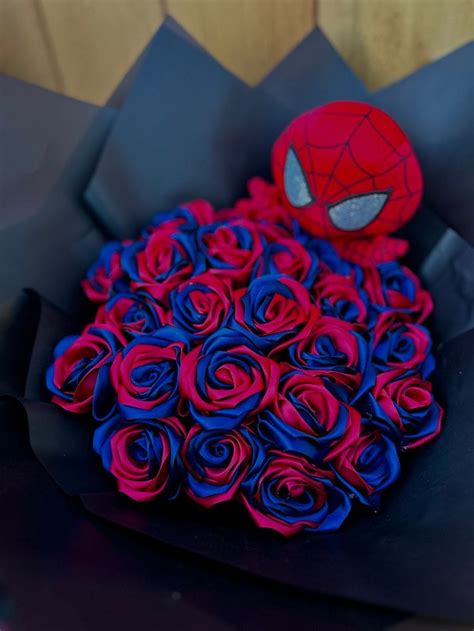 Spider Man Bouquet Eternal Roses Bouquet Birthday Gift Roses