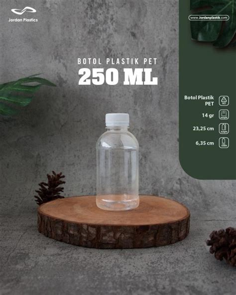 BOTOL PLASTIK PET 250 ML PENDEK