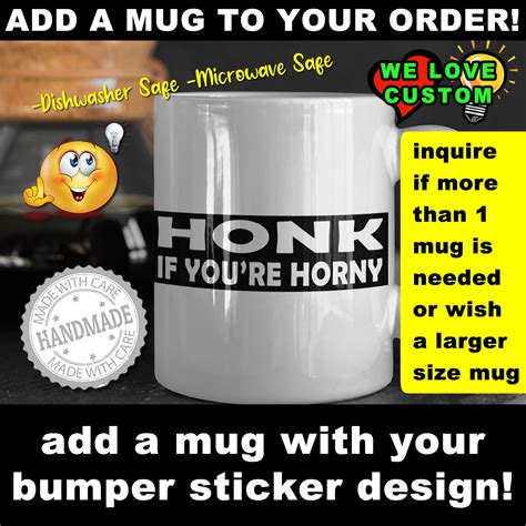 HONK If Your Re HORNY The Classic Original 10 X 3 Sticker Etsy