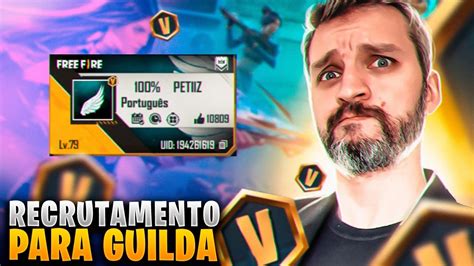 FREE FIRE Ao Vivo Rumo Desafiante Abrindo Vagas Guilda Verificada