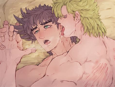 Rule 34 2boys Anal Anal Sex Battle Tendency Blush Caesar Zeppeli Gay Holding Hands Jojos