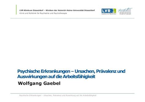 Pdf Folien Zum Vortrag Psychische Erkrankungen Ursachen Pdf