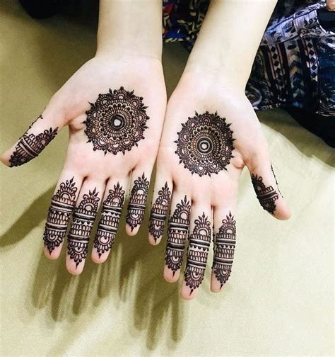 Front Hand Circle Gol Mehndi Designs Easy Round Mehndi Ideas K