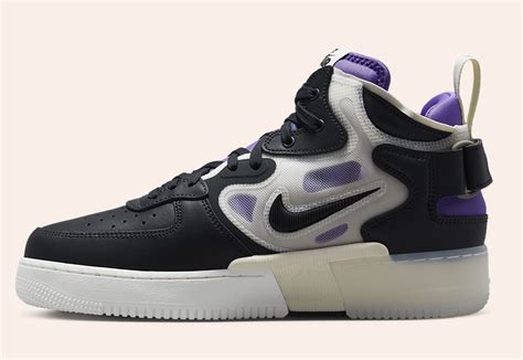 Nike Air Force 1 Mid React ナイキ エア フォース 1 Mid リアクト Black White Purple Dq1872 001 スニーカーラボ