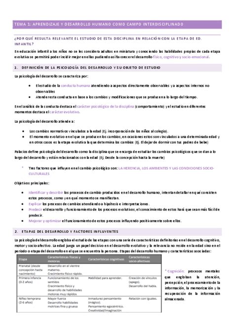 Psicologia Del Desarrollo Primer Parcial Pdf