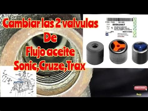 Cambiar Las Valvulas De Flujo Aceite Sonic Cruze Trax Del Bloque