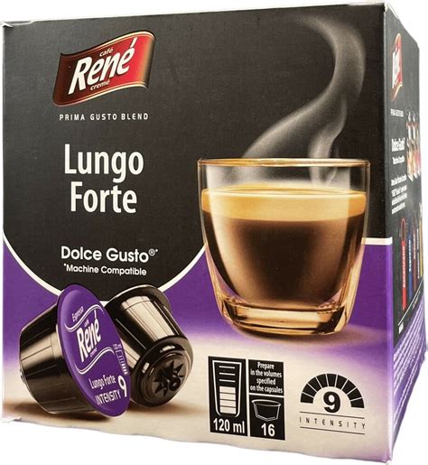 Café René Lungo Forte 16 stk Dolce Gusto Kapsler