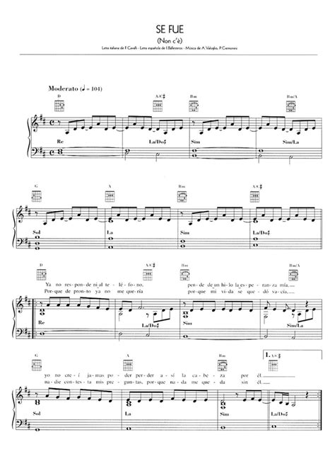 Laura Pausini NON C È Piano Sheet music Easy Sheet Music