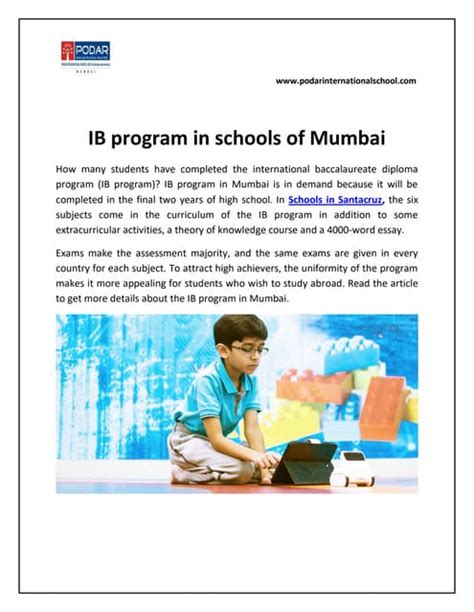 IB program in schools of Mumbai | PDF