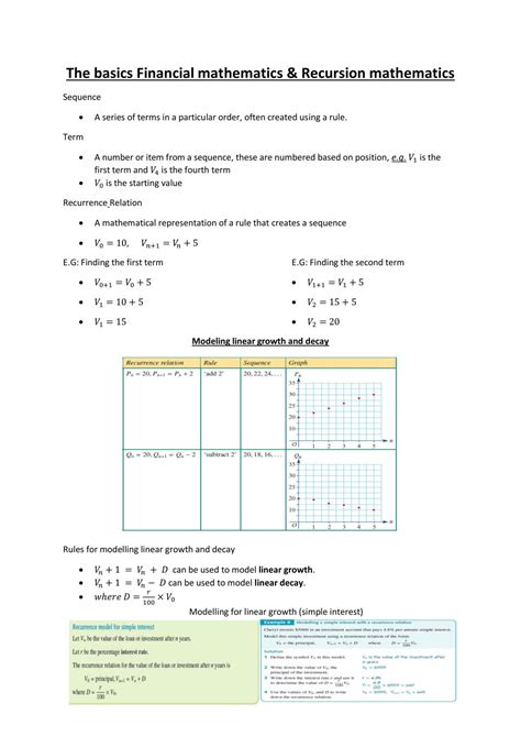 Maths Notes Further Mathematics Year 12 Vce Thinkswap