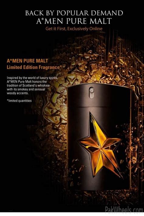 An Advertisement For The Perfume Brand S New Product Amen Pure Malt