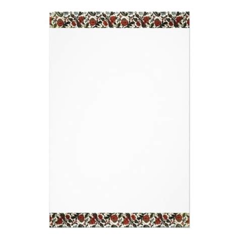 Vintage Floral Border Stationery Zazzle