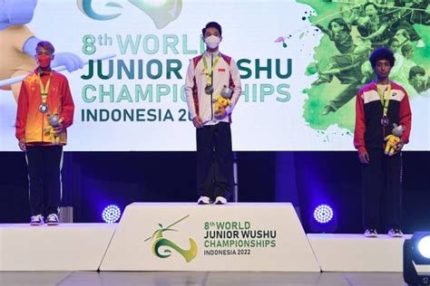 Foto Atlet Indonesia Raih Emas Di Kejuaraan Dunia Wushu Junior 2022