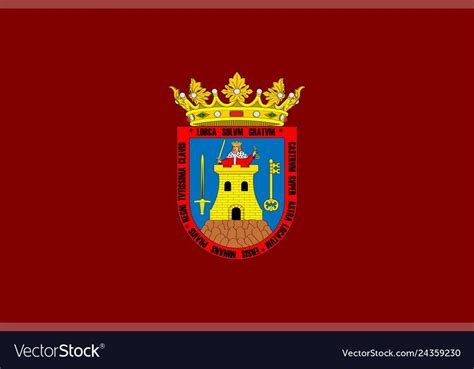 Flag Of Lorca In Region Of Murcia In Spain Vector Image Backpacking