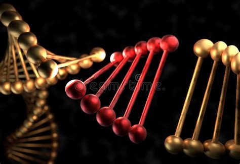 La Molecola Del DNA Con L Illustrazione Difettosa Del Gene 3d