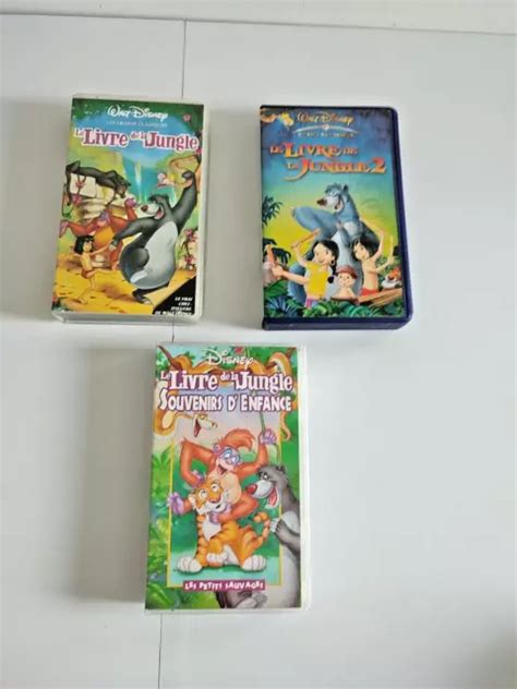 LOT CASSETTES VIDÉOS VHS Walt Disney Le Livre de la Jungle Dessin Animé