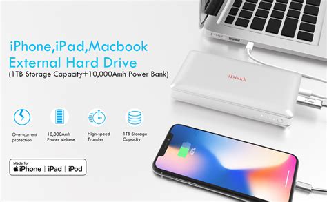 Idiskk App Le Mfi Certified Disco Duro Externo De Tb Para Iphone Y