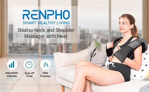 Renpho Neck Massager With Heat Shiatsu Shoulder Massager Deep Tissue