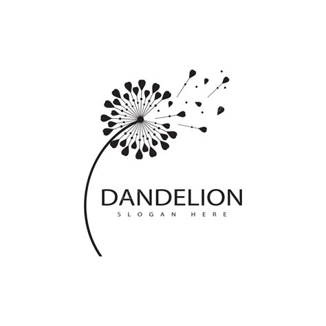 Desain Ikon Vektor Dandelion Tanda Seni Tanaman Vektor Tanda Tanaman Seni Png Dan Vektor