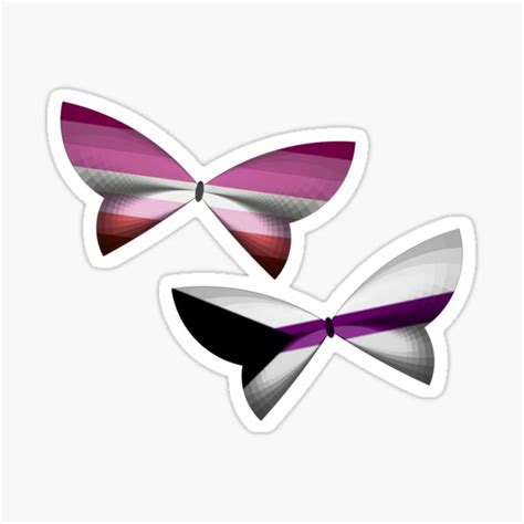 Demisexual Lesbian Pride Butterflies Sticker For Sale By