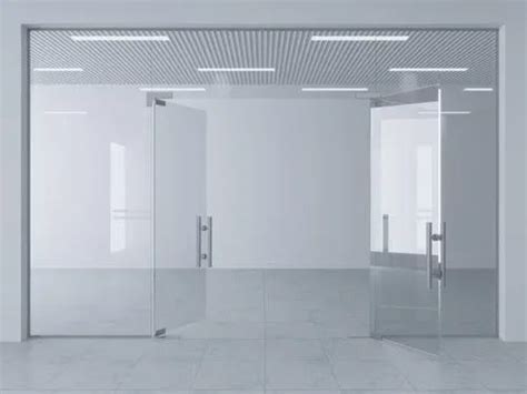 Frameless Transparent Entrance Framless Glass Partition For Commercial