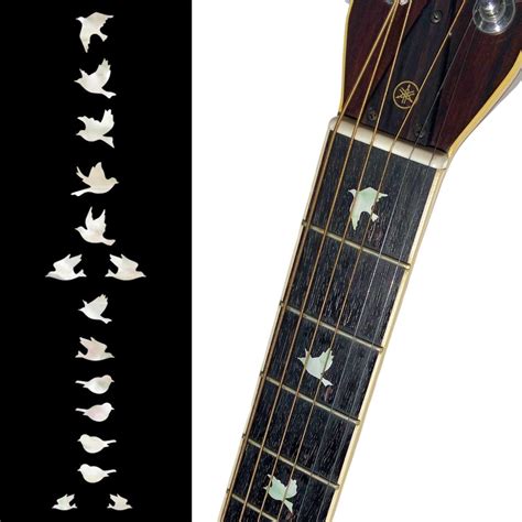 Buy Inlay Sticker Fret Markers for Guitars & Bass - Doves - White Pearl ...