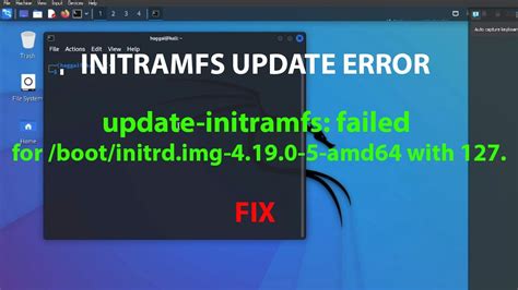 Linux Error Fix Update Initramfs Failed For Boot Initrd Img