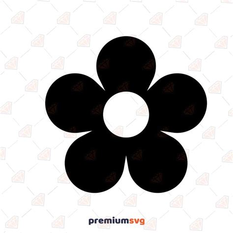 A Black And White Flower With The Word Premium Svg On Its Side