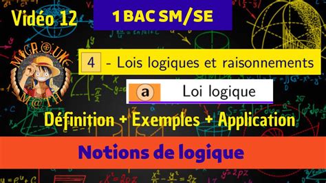 Loi Logique Logique Math Matique Notions De Logique Bac Sm Se