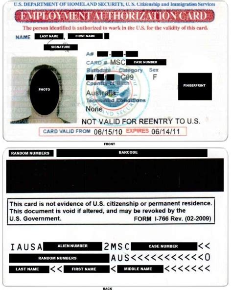 Ead Employment Authorization Document Employment Authorization Document Ead Visajourney