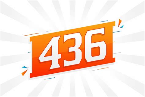 436 Number Vector Font Alphabet Number 436 With Decorative Element