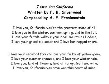 California State Song Lyrics