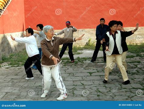 Beijing China Seniors Doing Taichi Editorial Stock Photo Image