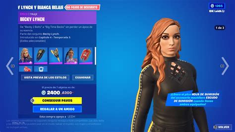 Nuevas Skins Wwe Becky Lynch Y Bianca Belair Nueva Tienda Fortnite