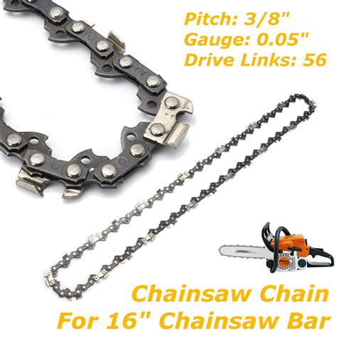 16 Chainsaw Saw Chain Blade Replace 3 8 0 050 Gauge 56 For Baumr Ag For Husqvarna Walmart