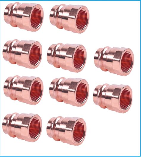 EZ FLUID Plumbing 1 2 FIP X Press LF Copper Press Female Adapter