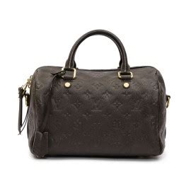 Sac Speedy Louis Vuitton Cuir Monogram Empreinte Marron Valois