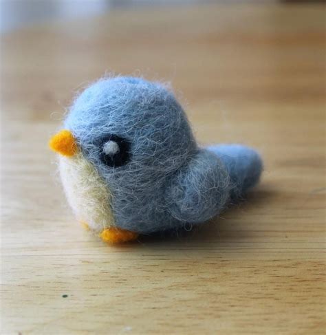 Needle Felted Blue Bird Soft Sculpture Figurine By Karen Etsy