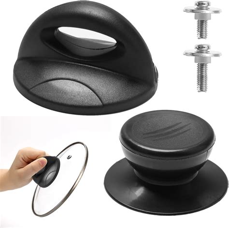 Yenblow 2 Pack Universal Crock Pot Lid Handle Replacement Heat Resistant Pan Lid