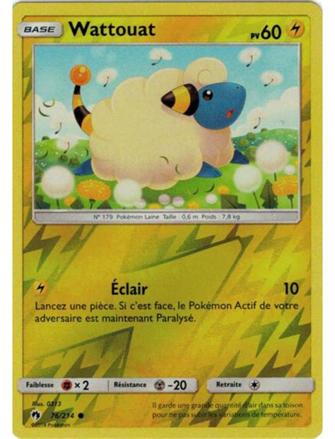 FR Pokémon Carte SL8 76 214 Wattouat REVERSE