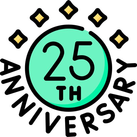 25th Anniversary Special Lineal Color Icon