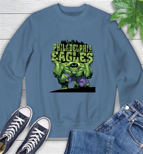 Philadelphia Eagles Nfl Football Incredible Hulk Marvel Avengers Sports Sweatshirt Tee For Sports